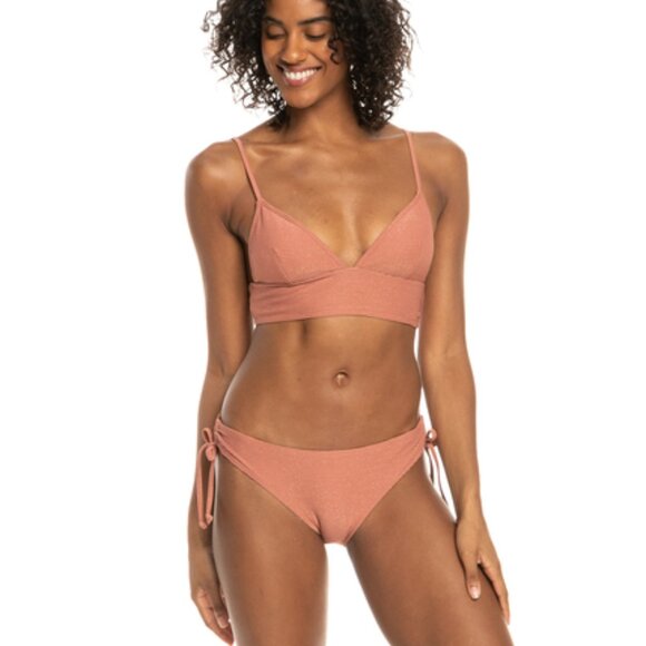 Roxy Coconut Crew Hipster Bikini Bottoms L | NWT | Recycled Lurex Shine - Picture 4 of 4